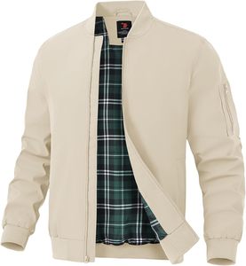Veste bombardier coupe-vent légère pour hommes, veste décontractée, universitaire, baseball, avec support élégant - Product Image 1