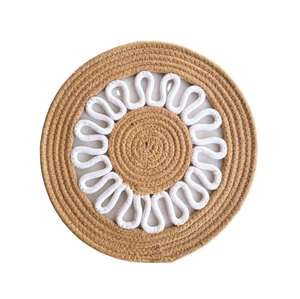 Natural Handmade Table Dori Mat Home Dinning Table Mat Modern Custom <b>Woven</b> Cotton Table Mat <b>Placemat</b> for Weddings - Product Image 2