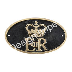 Letrero de pared de hierro fundido con forma ovalada de placa GR de calidad superior, superventas, placas personalizadas y placa con acabado anti rústico - Product Image 2