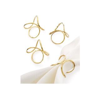 Elegante juego de servilleteros metálicos para mesa de comedor, reutilizables, duraderos y decorativos para fiestas en el hogar moderno. - Product Image 1