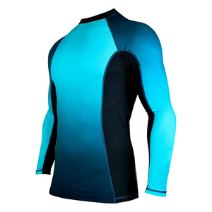 T-shirt de sport pour homme adulte léger, respirant, à compression, UPF50+, à séchage rapide, manches longues, coupe ajustée, pour l'entraînement sportif - Product Image 3