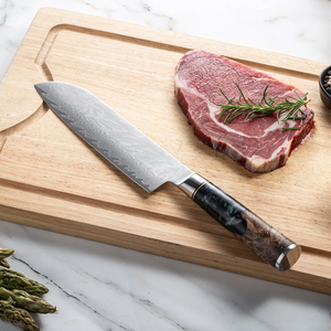 Venta al por mayor de calidad superior personalizada OEM ODM servicio japonés ultra afilado hoja de acero de Damasco cuchillo de cocina con mango de resina - Product Image 4