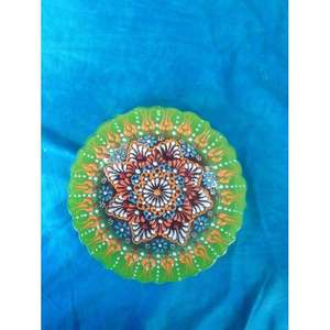 Plaque de dentelle en céramique de 18cm Design élégant de plaque pour la décoration intérieure - Product Image 1