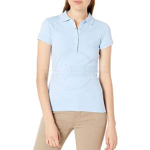 Camiseta de polo de calidad superior para mujer, ligera y duradera, 100% algodón para ropa informal de verano - Product Image 4