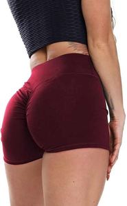 Conjunto de pantalones cortos de Yoga para deportes informales para mujer, conjunto de Yoga con estampado de cintura alta para secado de verano, conjunto de pantalones cortos sólidos - Product Image 6