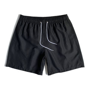 Pantalones cortos de gimnasio de algodón 100% para hombre con bolsillo lateral elástico de secado rápido transpirable entrenamiento físico pantalones cortos de baloncesto patrón sólido - Product Image 3