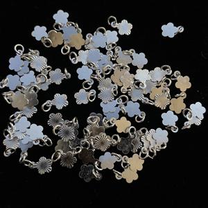 6mm 7mm 925 plata esterlina diamante corte flor brillante dijes sueltos hallazgos oro encontrar accesorio DIY espaciador Real encantos joyería - Product Image 3
