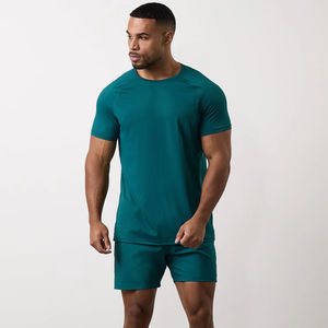 เสื้อยืดออกกำลังกายผู้ชาย เสื้อผ้ากีฬา สตรีทแวร์ลำลอง เสื้อแขนสั้นสำหรับเล่นกีฬา - Product Image 1