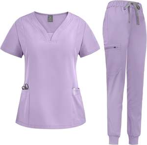 Conjuntos de fregado unisex para correr poliéster rayón Spandex tela médica Hospital uniformes impresión personalizada al por mayor - Product Image 1