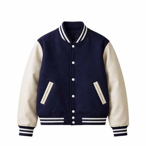 Concevez votre propre veste de baseball varsity pour homme, personnalisée, de style streetwear, respirante, coupe-vent, en laine et cuir, manches longues, hiver - Product Image 1