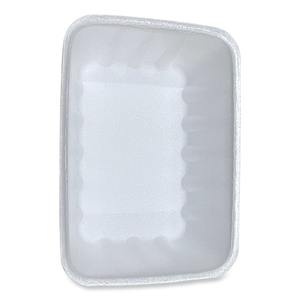 GEN 2WH White Meat Trays 8.5 In. X 6.03 In. X 1.11 In. #2 500/Carton <b>Packaging</b> <b>Materials</b> - Product Image 1