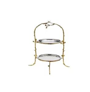 Modern <b>Vintage</b> Round <b>Cake</b> <b>Stand</b> with Black Color Metal Server for Decor Factory Direct From Manufacturer - Product Image 2