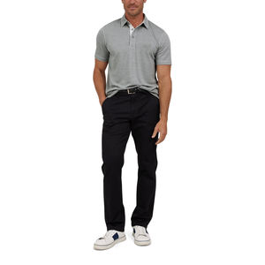 Polo de couleur unie en coton piqué d'été pour hommes, polo de golf tricoté décontracté avec broderie à la mode, anti-rides pour hommes - Product Image 5