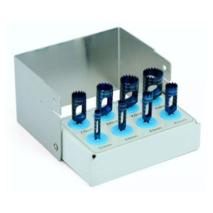 Kit de taladros de trefina para implantes dentales eléctricos, 8 Uds., recubierto de titanio azul y soporte de fresa, aprobado por CE para cirugía de implantes de precisión - Product Image 5
