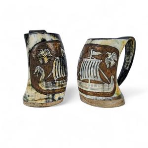 Taza para beber de cuerno de búfalo Natural de la mejor calidad, tallada a mano, ecológica, vino de Navidad, vasos, artesanía mundial, regalo Impex - Product Image 1