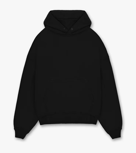 Sudaderas con capucha lisas sin cordón Unisex Drop Shoulder 450gsm Sudaderas con capucha de peso pesado Logotipo personalizado Sudaderas con botones a presión de gran tamaño - Product Image 6