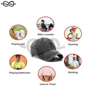 Casquette de Baseball Vintage Lavé en Détresse Élégant Golf Papa Chapeau Hommes et Femmes Rétro Réglable Unisexe Sports de Plein Air Chapeau Casual Wear - Product Image 6