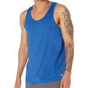 Wholesale Bodybuilding Muscle Workout Fitness Gym Shirts Athletic Stringer Solid Racerback Gym Wear Tank Top Men