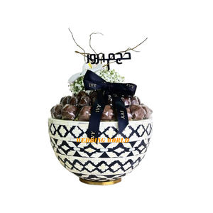 Cuenco de metal martillado para chocolate Cuenco dulce hecho a mano con acabado plateado con moneda árabe Cuenco de chocolate de lujo de Venta caliente - Product Image 5