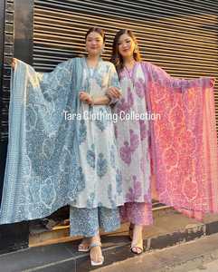 Conjunto de traje Palazzo de algodón de último diseño para todas las ocasiones, traje Palazzo de estilo elegante disponible a precio de exportación - Product Image 3