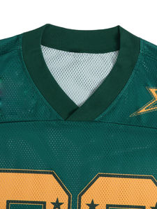 Maillot unisexe personnalisé de football américain et de rugby en maille respirante avec maillot brodé de football américain cousu à manches courtes - Product Image 4