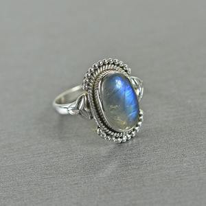 Moonstone Gemstone <b>Ring</b> Jewelry for Women <b>Silver</b> <b>Boho</b> Style Jewelry 925 Sterling <b>Silver</b> Trending Handmade <b>Ring</b> Gift for Her - Product Image 2