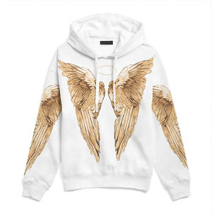 Sweat à capuche en molleton de coton imprimé de style angélique personnalisé avec logo personnalisé et options OEM/ODM - Product Image 3