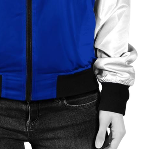 Zeta phi Beta แจ็กเก็ตซาตินสีฟ้าสีขาวสำหรับสตรี1920เครื่องแต่งกายแบบพรีเมียมสไตล์กรีก zpb - Product Image 6