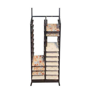 Customized Tile <strong>Display</strong> <strong>Stand</strong> with <strong>Rotating</strong> Design Easy Assembly &amp; for Construction for Ceramic Showrooms - Product Image 5