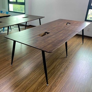 HBCO050 Modern <b>Office</b> Furniture 280x110cm Meeting <b>Table</b> with CONE Legs Melaleuca Wood for Conference Room Hotel or Dining Use - Product Image 1