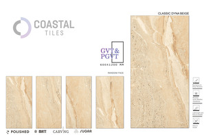 Thanh lịch hiện đại traventine nhìn nội thất gạch lát sàn 600x1200x9mm bền cổ điển traventino Choco nội thất gạch - Product Image 3