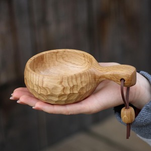 Mug de camping en bois de style classique avec poignée, écologique et étanche pour la randonnée et les voyages à bas prix - Product Image 3