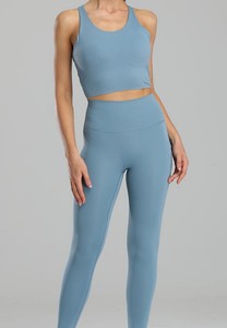 Ensembles de yoga et de sport pour femmes grandes tailles, respirants, écologiques, 100% coton, imprimés et unis, vente en gros - Product Image 5