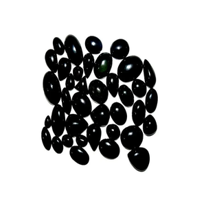 Piedra Natural de alta calidad, cristal de obsidiana negra, forma de mezcla, cabujón de piedras preciosas sueltas, piedras preciosas de cristal curativo, cabujón de todas las formas - Product Image 5