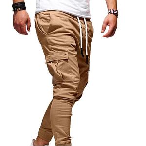 Pantalon cargo OEM pantalon cargo conçu pour les états-unis décontracté cheville nouée cordon coton hommes résistant à l'usure grande taille Hip Hop - Product Image 2