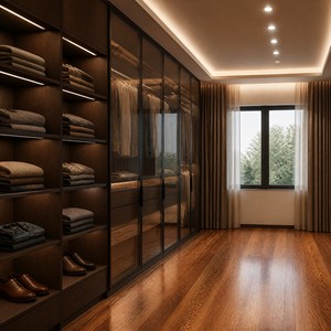 Benutzer definierte Kleidung Schrank Holz Garderobe Kleider schrank Schlafzimmer Moderner Schlafzimmer Schrank für Kleidung Massivholz Kleider schrank für Wohn möbel - Product Image 1