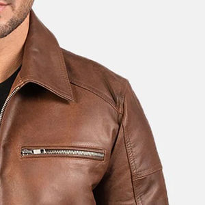Veste d'hiver de qualité supérieure pour homme Meilleur prix Cuir véritable Coupe-vent Imperméable Teint uni Devant Toutes tailles Vente en ligne disponible - Product Image 4