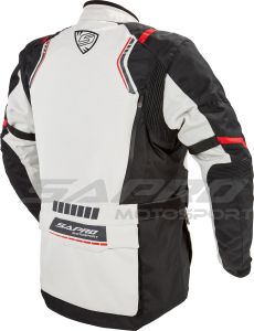 Sapro Motorsport Men's Full Sleeve <b>Motorcycle</b> <b>Jacket</b> Windproof All Seasons Racing Wear Gray Black Red - Product Image 3