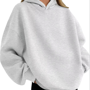 Sweat à capuche unisexe en molleton épais 100 % coton pour femme, coupe classique, logo personnalisé, respirant, épaules tombantes, design uni, collection Printemps - Product Image 1