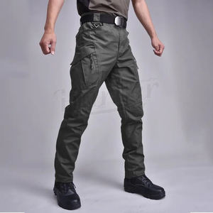 กางเกงคาร์โก้ผู้ชายผ้ายืดหยุ่นดีมีกระเป๋าผ้าฝ้าย100% กางเกงคาร์โก้แบบลำลองสำหรับผู้ชาย - Product Image 3