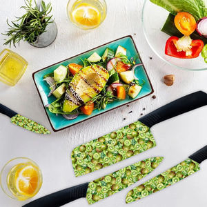 Juego de Cuchillos de Chef de Cerámica Premium, 9 Piezas, Mango de Plástico, Revestimiento Antiadherente, para Aventuras al Aire Libre, Precio de Fábrica - Product Image 2