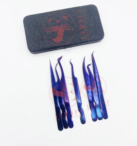 Pince à cils en acier inoxydable de marque privée nouveau design outil de beauté plasma violet embouts en fibre à haut volume nouveau design privé - Product Image 4
