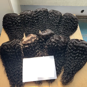 Perruques brésiliennes Remy à cuticules alignées, qualité 7A-10A, ondulées bouclées, premium, effet vague d'eau, sans colle, dentelle transparente, sans produits chimiques - Product Image 6