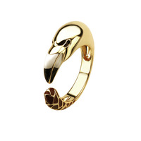 Bagues en argent sterling avec flamants roses, bijoux en émail, vente en gros, style animal mignon, bagues en argent 925, lion marin, best-sellers 2023