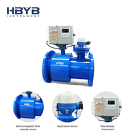 Débitmètre électromagnétique numérique sans conduit complet pour eaux usées, boues minières, eaux de refoulement, irrigation, eaux industrielles