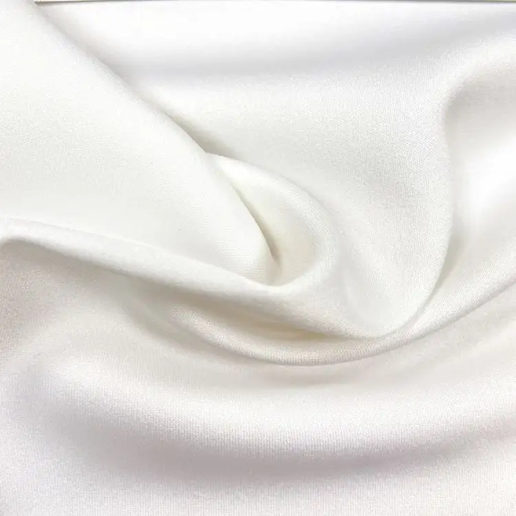 LCJI009 Taiwan 98% Polyester 2% Spandex Heavy Satin Twill Bridal Dress Fabric