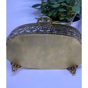 Reasonable Price Antique Finished Oval Shape Beveled Glass <b>Box</b> Metal Brass Border Custom Size For <b>Jewelry</b> Keepsake Glass <b>Box</b> - Product Image 5