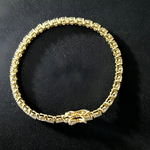 สร้อยข้อมือเทนนิสประดับเพชร14K เครื่องประดับเพชรเครื่องประดับเพชรสำหรับห้องแล็บปลูกเทนนิสสร้อยข้อมือและกำไลข้อมือ - Product Image 4