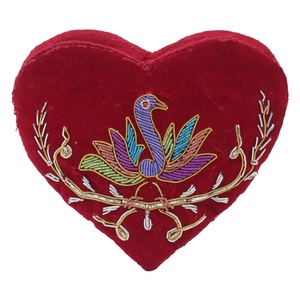 2022 Style Ladies Party Evening Satin Beaded Wallet Customized Bee Sparrow Heart Beaded <b>Coin</b> <b>Purse</b> with Zipper Closure - Product Image 5