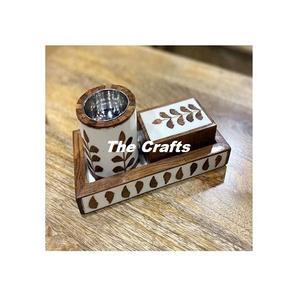 Quemador de Incienso Árabe de Madera, Juego de Dos Quemadores de Diferentes Tamaños, Quemador de Oud para Bodas y Eventos - Product Image 6